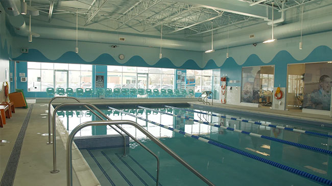 Russell Aquatics Swim School's indoor teaching pool